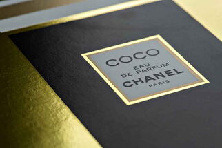 Hot foil stamping Chanel