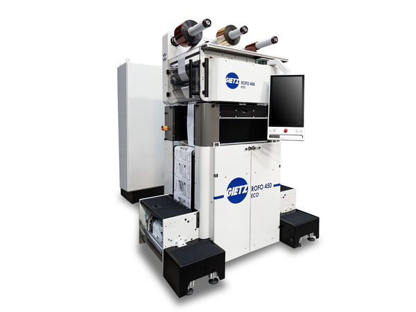 Gietz ROFO 450 ECO flatbed webfed hot foil stamping machine
